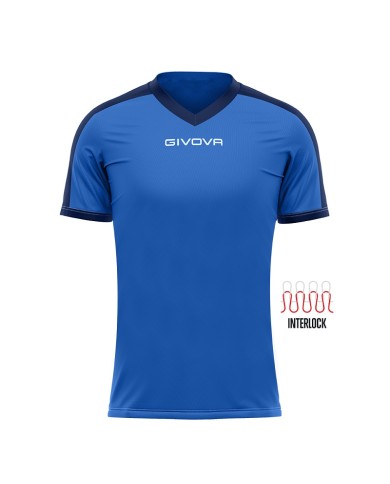 Maglia Givova Shirt Revolution Interlock MAC04 Azzurro Blu Calcio Sport MAC040204 Maglia Givova Shirt Revolution Interlock MAC04 Azzurro Blu Calcio Sport MAC040204