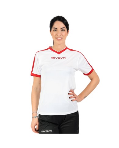 Maglia Givova Shirt Revolution Interlock MAC04 Bianco Rosso Calcio Sport MAC040312 Maglia Givova Shirt Revolution Interlock MAC04 Bianco Rosso Calcio Sport MAC040312