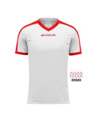 Maglia Givova Shirt Revolution Interlock MAC04 Bianco Rosso Calcio Sport MAC040312 Maglia Givova Shirt Revolution Interlock MAC04 Bianco Rosso Calcio Sport MAC040312