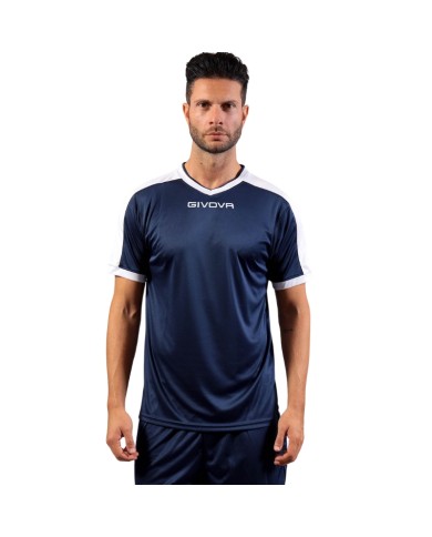 Maglia Givova Shirt Revolution Interlock MAC04 Blu Bianco Calcio Sport MAC040403 Maglia Givova Shirt Revolution Interlock MAC04 Blu Bianco Calcio Sport MAC040403