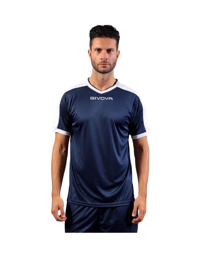 Maglia Givova Shirt Revolution Interlock MAC04 Blu Bianco Calcio Sport MAC040403 Maglia Givova Shirt Revolution Interlock MAC04 Blu Bianco Calcio Sport MAC040403