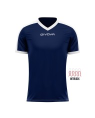 Maglia Givova Shirt Revolution Interlock MAC04 Blu Bianco Calcio Sport MAC040403 Maglia Givova Shirt Revolution Interlock MAC04 Blu Bianco Calcio Sport MAC040403