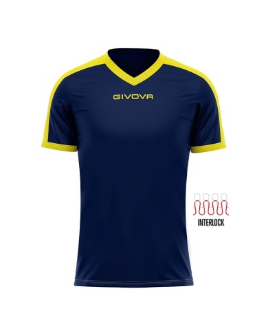 SHIRT REVOLUTION INTERLOCK BLU/GIALLO Tg. 2XL SHIRT REVOLUTION INTERLOCK BLU/GIALLO Tg. 2XL