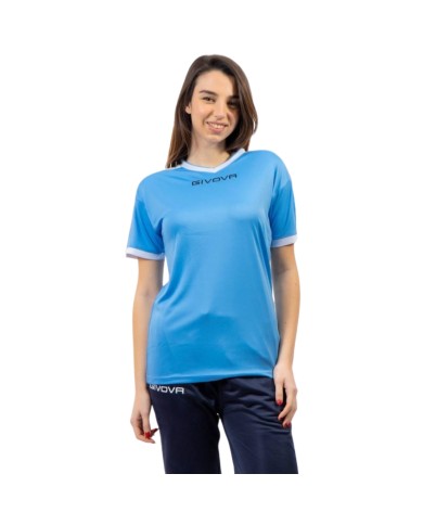 Maglia Givova Shirt Revolution Interlock MAC04 Celeste Bianco Calcio Sport MAC040503 Maglia Givova Shirt Revolution Interlock MAC04 Celeste Bianco Calcio Sport MAC040503
