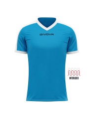 Maglia Givova Shirt Revolution Interlock MAC04 Celeste Bianco Calcio Sport MAC040503 Maglia Givova Shirt Revolution Interlock MAC04 Celeste Bianco Calcio Sport MAC040503