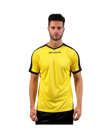 Maglia Givova Shirt Revolution Interlock MAC04 Giallo Nero Calcio Sport MAC040710 Maglia Givova Shirt Revolution Interlock MAC04 Giallo Nero Calcio Sport MAC040710