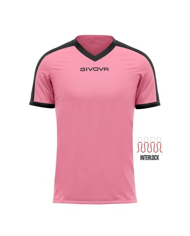 SHIRT REVOLUTION INTERLOCK ROSA/NERO Tg. 2XL SHIRT REVOLUTION INTERLOCK ROSA/NERO Tg. 2XL
