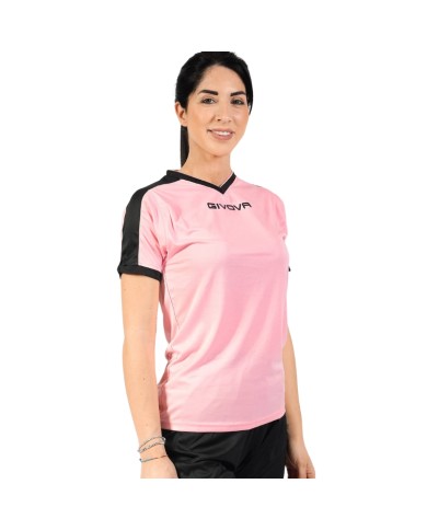 Maglia Givova Shirt Revolution Interlock MAC04 Rosa Nero Calcio Sport MAC041110 Maglia Givova Shirt Revolution Interlock MAC04 Rosa Nero Calcio Sport MAC041110
