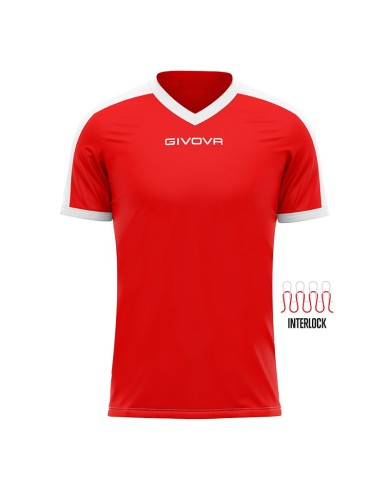 Maglia Givova Shirt Revolution Interlock MAC04 Rosso Bianco Calcio Sport MAC041203 Maglia Givova Shirt Revolution Interlock MAC04 Rosso Bianco Calcio Sport MAC041203