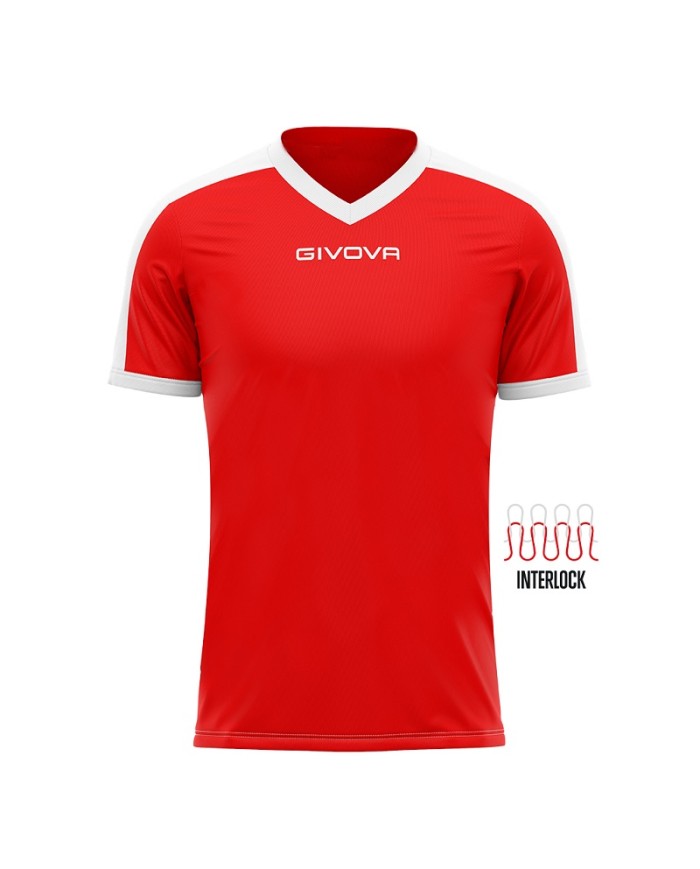 Maglia Givova Shirt Revolution Interlock MAC04 Rosso Bianco Calcio Sport MAC041203 Maglia Givova Shirt Revolution Interlock MAC04 Rosso Bianco Calcio Sport MAC041203