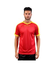 Maglia Givova Shirt Revolution Interlock MAC04 Rosso Blu Calcio Sport MAC041204 Maglia Givova Shirt Revolution Interlock MAC04 Rosso Blu Calcio Sport MAC041204