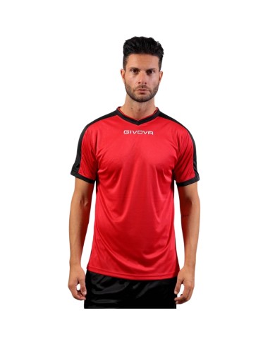 Maglia Givova Shirt Revolution Interlock MAC04 Rosso Nero Calcio Sport MAC041210 Maglia Givova Shirt Revolution Interlock MAC04 Rosso Nero Calcio Sport MAC041210