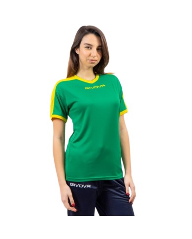 SHIRT REVOLUTION INTERLOCK VERDE/GIALLO Tg. XS SHIRT REVOLUTION INTERLOCK VERDE/GIALLO Tg. XS