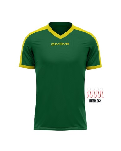 SHIRT REVOLUTION INTERLOCK VERDE/GIALLO Tg. XS SHIRT REVOLUTION INTERLOCK VERDE/GIALLO Tg. XS