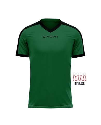 SHIRT REVOLUTION INTERLOCK VERDE/NERO Tg. XS SHIRT REVOLUTION INTERLOCK VERDE/NERO Tg. XS
