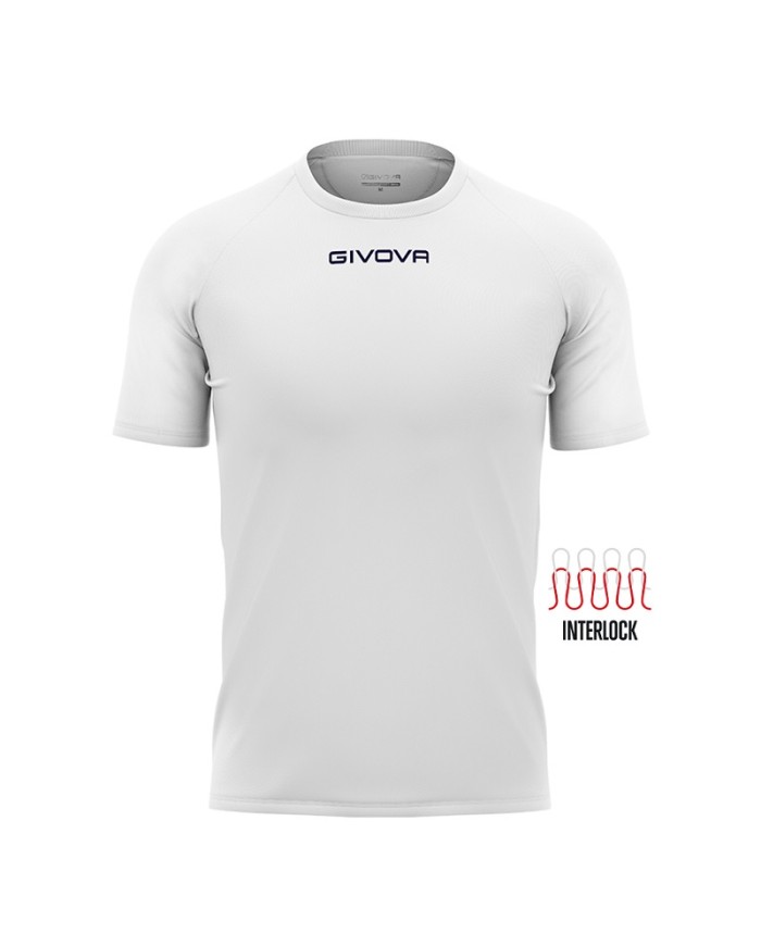 Maglia Givova Shirt Capo Interlock Bianco MAC03 Calcio Sport MAC030003