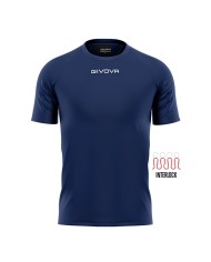 Maglia Givova Shirt Capo Interlock Blu MAC03 Calcio Sport MAC030004
