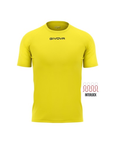 Maglia Givova Shirt Capo Interlock Giallo MAC03 Calcio Sport MAC030007 Maglia Givova Shirt Capo Interlock Giallo MAC03 Calcio Sport MAC030007