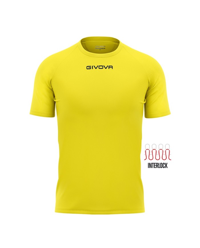 Maglia Givova Shirt Capo Interlock Giallo MAC03 Calcio Sport MAC030007 Maglia Givova Shirt Capo Interlock Giallo MAC03 Calcio Sport MAC030007