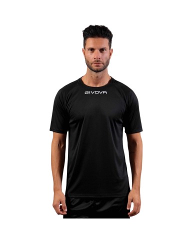 Maglia Givova Shirt Capo Interlock Nero MAC03 Calcio Sport MAC030010