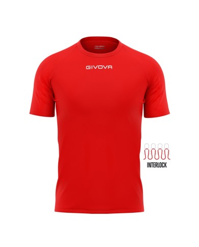 Maglia Givova Shirt Capo Interlock Rosso MAC03 Calcio Sport MAC030012 Maglia Givova Shirt Capo Interlock Rosso MAC03 Calcio Sport MAC030012