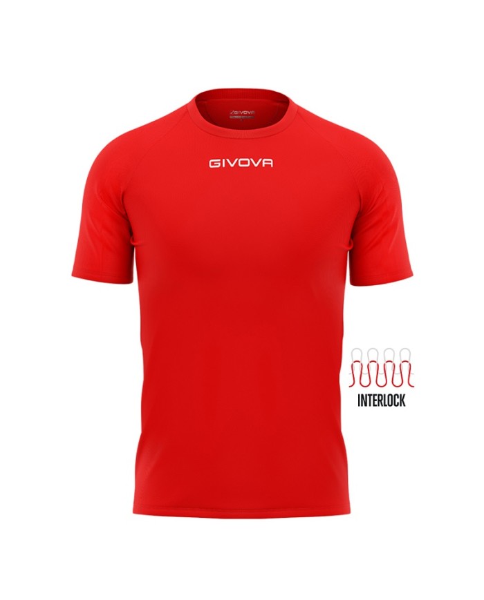 Maglia Givova Shirt Capo Interlock Rosso MAC03 Calcio Sport MAC030012 Maglia Givova Shirt Capo Interlock Rosso MAC03 Calcio Sport MAC030012
