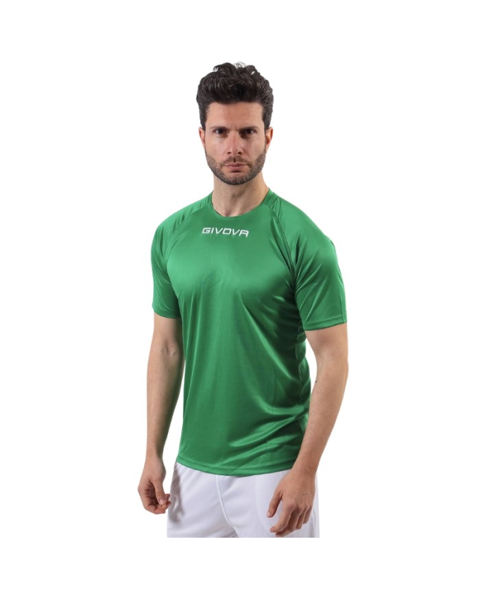 Maglia Givova Shirt Capo Interlock Verde MAC03 Calcio Sport MAC030013