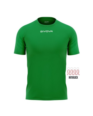 Maglia Givova Shirt Capo Interlock Verde MAC03 Calcio Sport MAC030013 Maglia Givova Shirt Capo Interlock Verde MAC03 Calcio Sport MAC030013