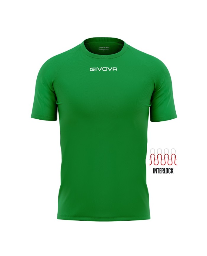 Maglia Givova Shirt Capo Interlock Verde MAC03 Calcio Sport MAC030013