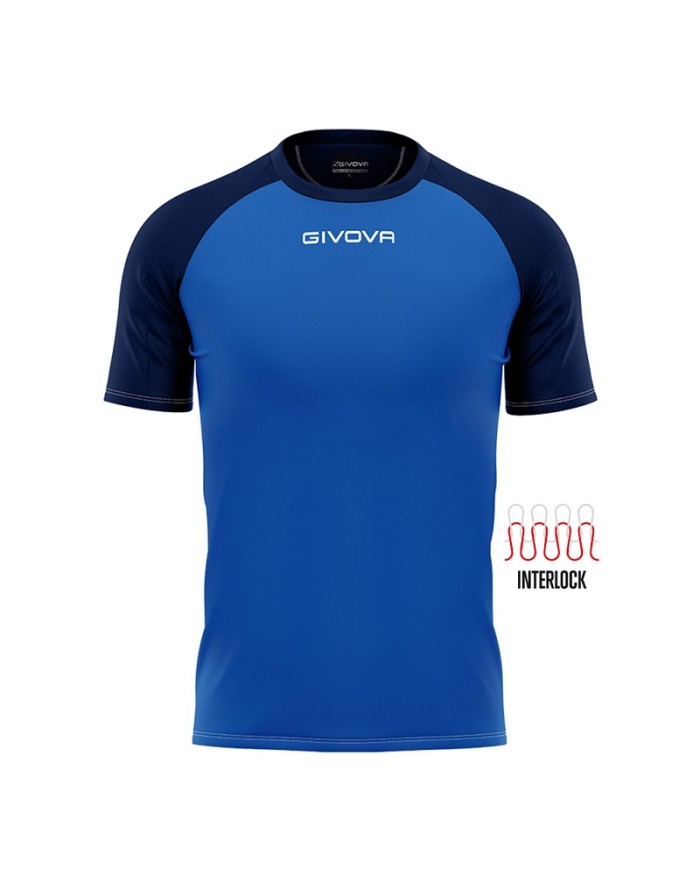 Maglia Givova Shirt Capo Interlock Azzurro Blu MAC03 Calcio Sport MAC030204 Maglia Givova Shirt Capo Interlock Azzurro Blu MAC03 Calcio Sport MAC030204