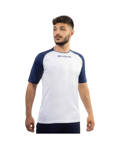 Maglia Givova Shirt Capo Interlock Bianco Blu MAC03 Calcio Sport MAC030304 Maglia Givova Shirt Capo Interlock Bianco Blu MAC03 Calcio Sport MAC030304