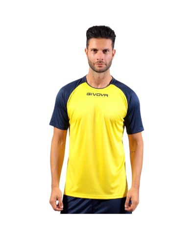 Maglia Givova Shirt Capo Interlock Giallo Blu MAC03 Calcio Sport MAC030704 Maglia Givova Shirt Capo Interlock Giallo Blu MAC03 Calcio Sport MAC030704