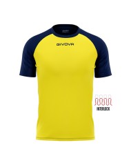 Maglia Givova Shirt Capo Interlock Giallo Blu MAC03 Calcio Sport MAC030704 Maglia Givova Shirt Capo Interlock Giallo Blu MAC03 Calcio Sport MAC030704