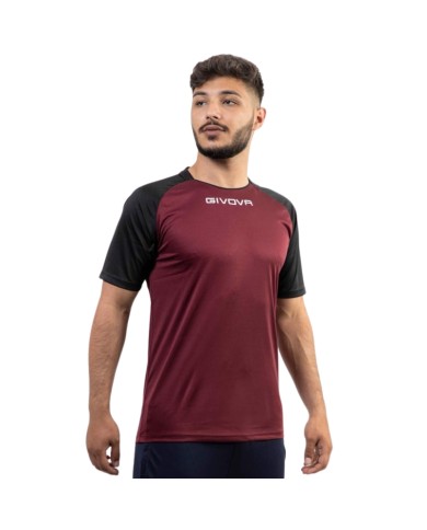 Maglia Givova Shirt Capo Interlock Granata Nero MAC03 Calcio Sport MAC030810 Maglia Givova Shirt Capo Interlock Granata Nero MAC03 Calcio Sport MAC030810