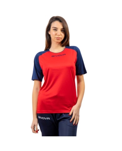 Maglia Givova Shirt Capo Interlock Rosso Blu MAC03 Calcio Sport MAC031204 Maglia Givova Shirt Capo Interlock Rosso Blu MAC03 Calcio Sport MAC031204