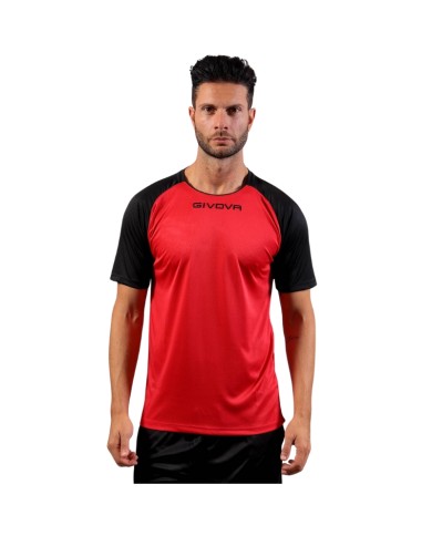 Maglia Givova Shirt Capo Interlock Rosso Nero MAC03 Calcio Sport MAC031210 Maglia Givova Shirt Capo Interlock Rosso Nero MAC03 Calcio Sport MAC031210