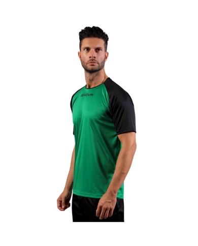 Maglia Givova Shirt Capo Interlock Verde Nero MAC03 Calcio Sport MAC031310 Maglia Givova Shirt Capo Interlock Verde Nero MAC03 Calcio Sport MAC031310