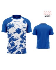 Maglia Givova Shirt Art Interlock MAC05 Calcio Azzurro Bianco Unisex MAC050203