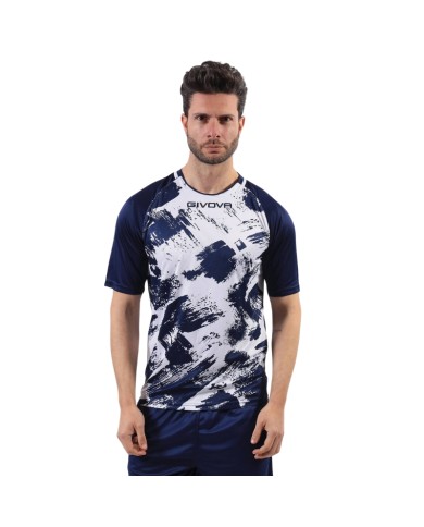 Maglia Givova Shirt Art M/C Interlock MAC05 Calcio Bianco Blu Unisex MAC050304 Maglia Givova Shirt Art M/C Interlock MAC05 Calcio Bianco Blu Unisex MAC050304