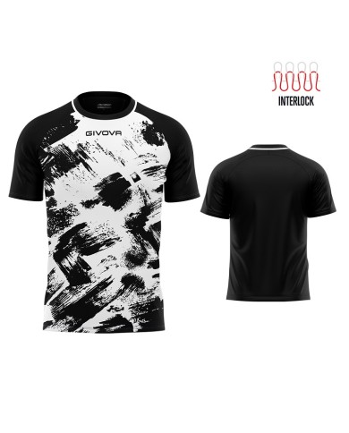 Maglia Givova Shirt Art M/C Interlock MAC05 Calcio Bianco Nero Unisex MAC050310 Maglia Givova Shirt Art M/C Interlock MAC05 Calcio Bianco Nero Unisex MAC050310