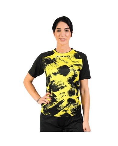 Maglia Givova Shirt Art M/C Interlock MAC05 Calcio Giallo Nero Unisex MAC050710 Maglia Givova Shirt Art M/C Interlock MAC05 Calcio Giallo Nero Unisex MAC050710