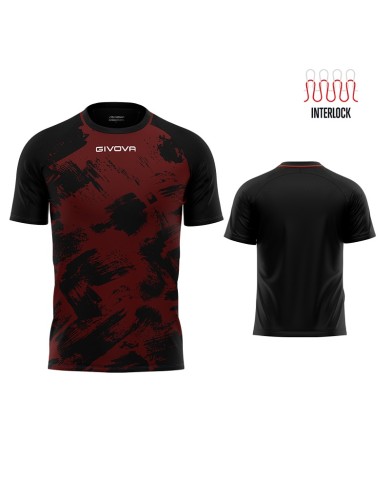 Maglia Givova Shirt Art M/C Interlock MAC05 Calcio Granata Nero Unisex MAC050810 Maglia Givova Shirt Art M/C Interlock MAC05 Calcio Granata Nero Unisex MAC050810