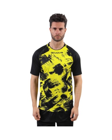 Maglia Givova Shirt Art M/C Interlock MAC05 Calcio Giallo Fluo Nero Unisex MAC051910 Maglia Givova Shirt Art M/C Interlock MAC05 Calcio Giallo Fluo Nero Unisex MAC051910