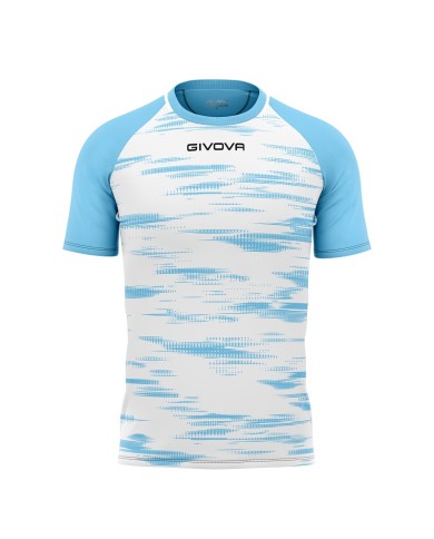 Maglia da Calcio Givova Pixel MA035 Padel Tennis Bianco Celeste MA0350305