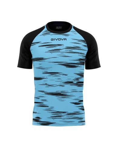 Maglia da Calcio Givova Pixel MA035 Padel Tennis Celeste Nero MA0350510