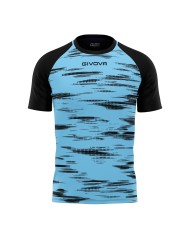 Maglia da Calcio Givova Pixel MA035 Padel Tennis Celeste Nero MA0350510