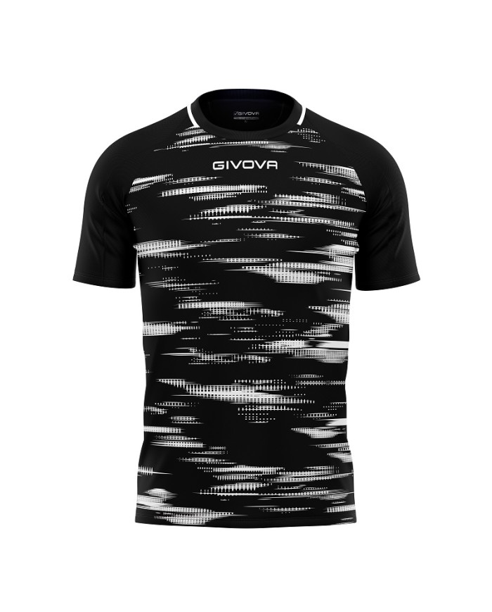 Maglia da Calcio Givova Pixel MA035 Padel Tennis Nero Bianco MA0351003