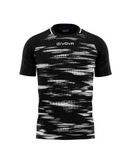 Maglia da Calcio Givova Pixel MA035 Padel Tennis Nero Bianco MA0351003