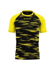 Maglia da Calcio Givova Pixel MA035 Padel Tennis Nero Giallo MA0351007