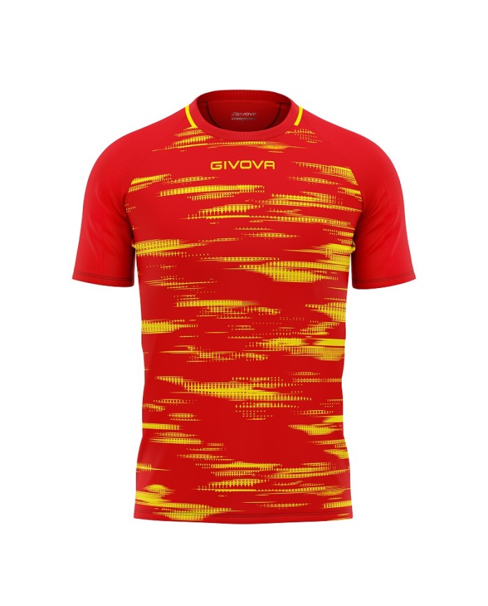 Maglia da Calcio Givova Pixel MA035 Padel Tennis Rosso Giallo MA0351207